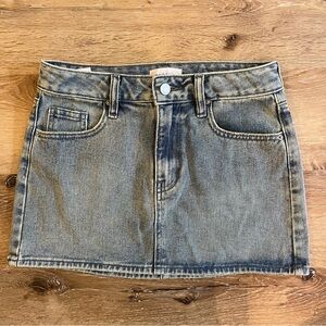 NEW Pacsun Medium Indigo Mid Rise Denim Mini Skirt